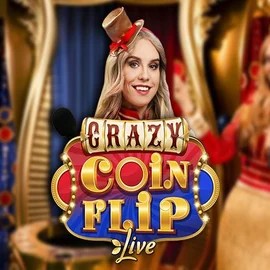 Crazy Coin Flip logo by Evolution at Casombie CasinoCrazy Coin Flip